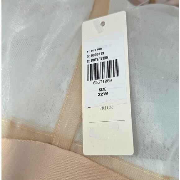 Willowby Cameron Wedding Dress 22W Ivory Tulle Off Shoulder Bridal Gown - Picture 5 of 5